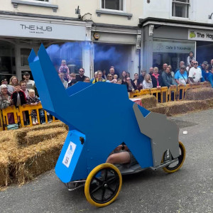 Blue Elephant Car at Bideford's Soap Box Derby