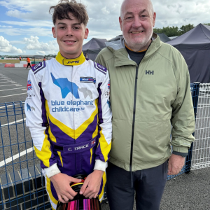 Cody with MD of Blue Elephant Childcare Sponsored by Blue Elephant